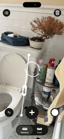 Before: the subway tile on the bathroom wall