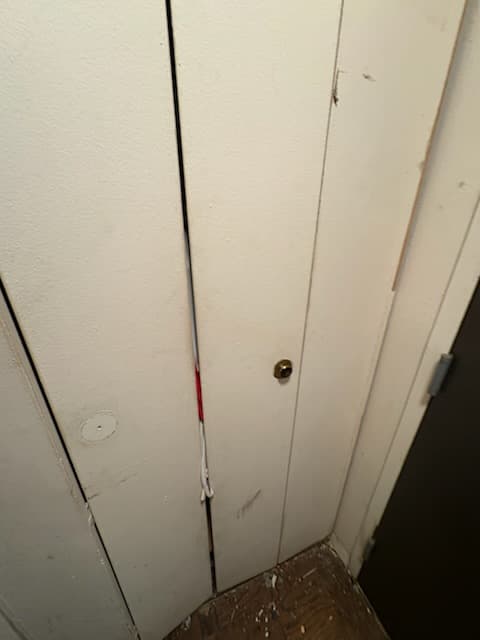 During: patching a wall area